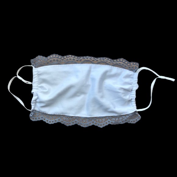 Beautiful Lace Face Mask with Pearls - Picture 9 of 10